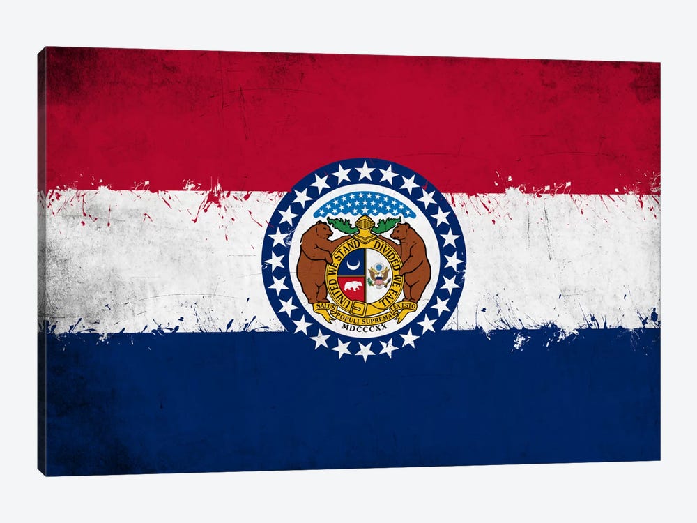 Missouri Fresh Paint State Flag by iCanvas 1-piece Canvas Art