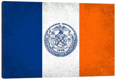 New York City, New York Canvas Art Print - U.S. State Flag Art