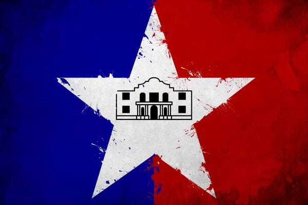 San Antonio: San Antonio, Texas Fresh Paint City Flag by iCanvas