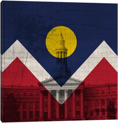 Denver, Colorado (City Hall) Canvas Art Print - U.S. State Flag Art