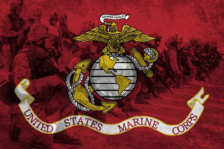 U.S. Marine Corps Flag (Platoon Background)