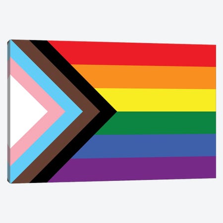 Progress Pride Flag Canvas Print #FLG755} by 5by5collective Canvas Print