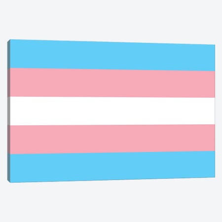 Transgender Pride Flag Canvas Print #FLG756} by 5by5collective Canvas Print