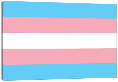 Transgender Pride Flag Canvas Art Print - LGBTQ+ Art
