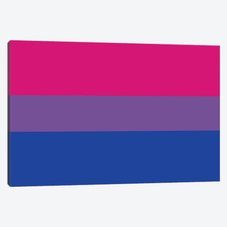 Bisexual Pride Flag Canvas Print #FLG757} by 5by5collective Canvas Print