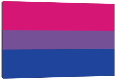 Bisexual Pride Flag Canvas Art Print - LGBTQ+ Art