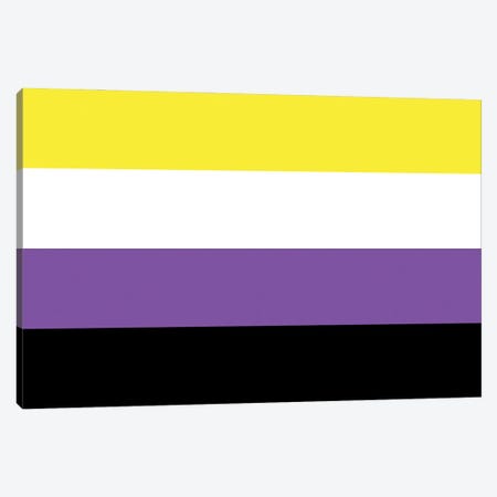 Non-Binary Pride Flag Canvas Print #FLG759} by 5by5collective Canvas Artwork