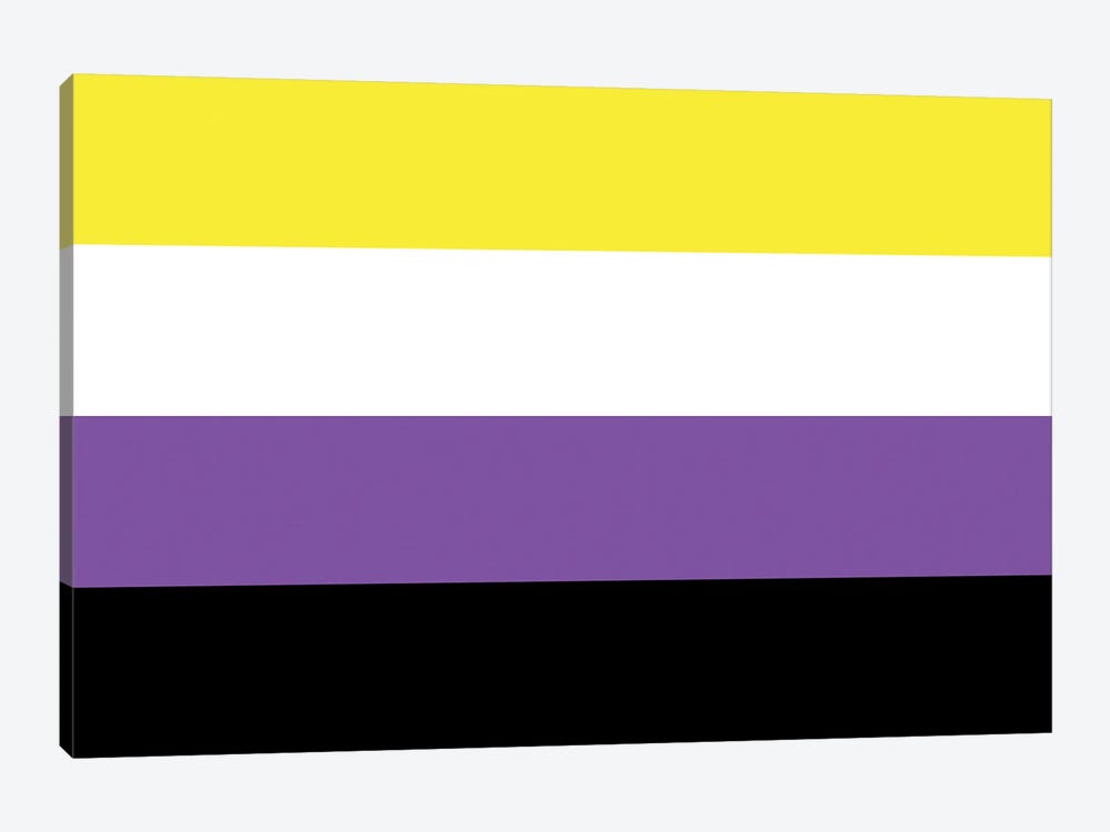Non-Binary Pride Flag by 5by5collective 1-piece Canvas Art Print