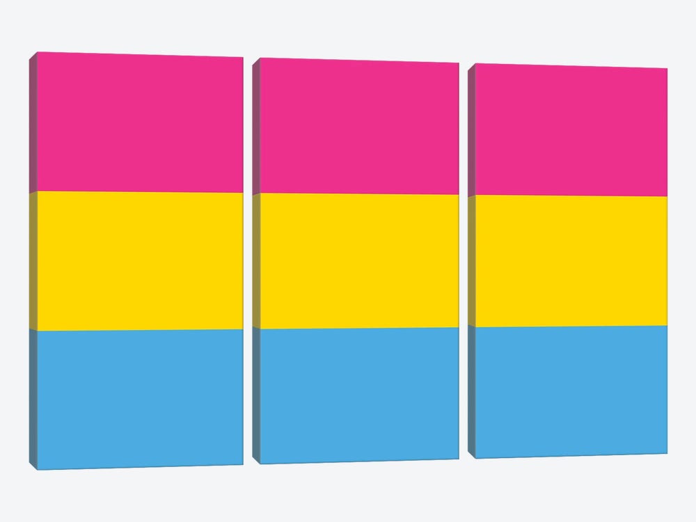 Pansexual Pride Flag by 5by5collective 3-piece Art Print