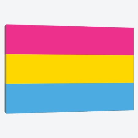 Pansexual Pride Flag Canvas Print #FLG760} by 5by5collective Canvas Print