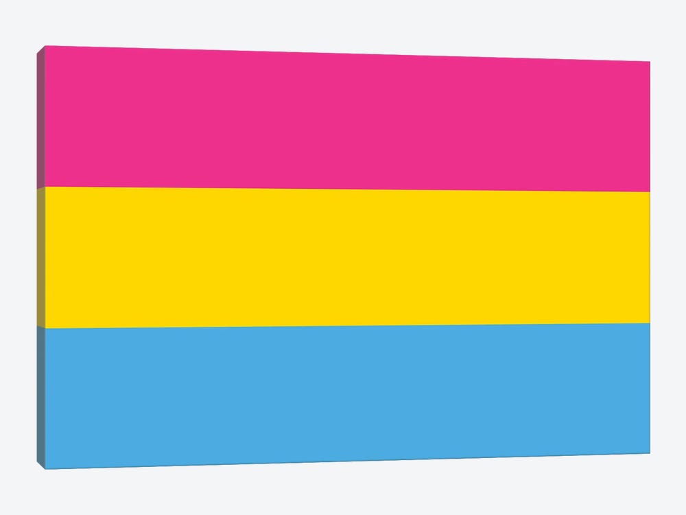 Pansexual Pride Flag by 5by5collective 1-piece Canvas Art Print