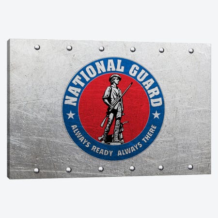 National Guard Flag Metal Canvas Print #FLG761} by 5by5collective Art Print