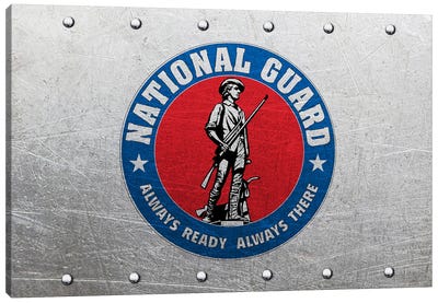 National Guard Flag Metal Canvas Art Print
