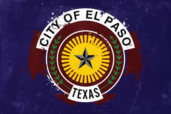 U.S. State Flags: El Paso, Texas Fresh Paint City Flag by 5by5collective