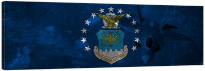 U.S. Air Force Flag (F-22 Raptor Background) II Canvas Art Print