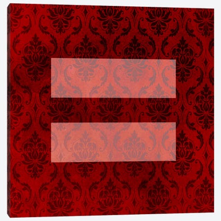 LGBT Human Rights & Equality Flag (Floral Damask) Canvas Print #FLG90} by iCanvas Art Print