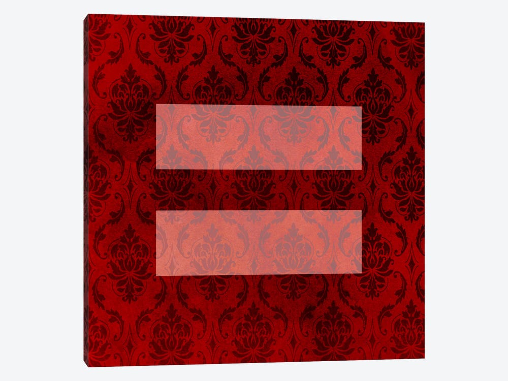 LGBT Human Rights & Equality Flag (Floral Damask) by iCanvas 1-piece Art Print