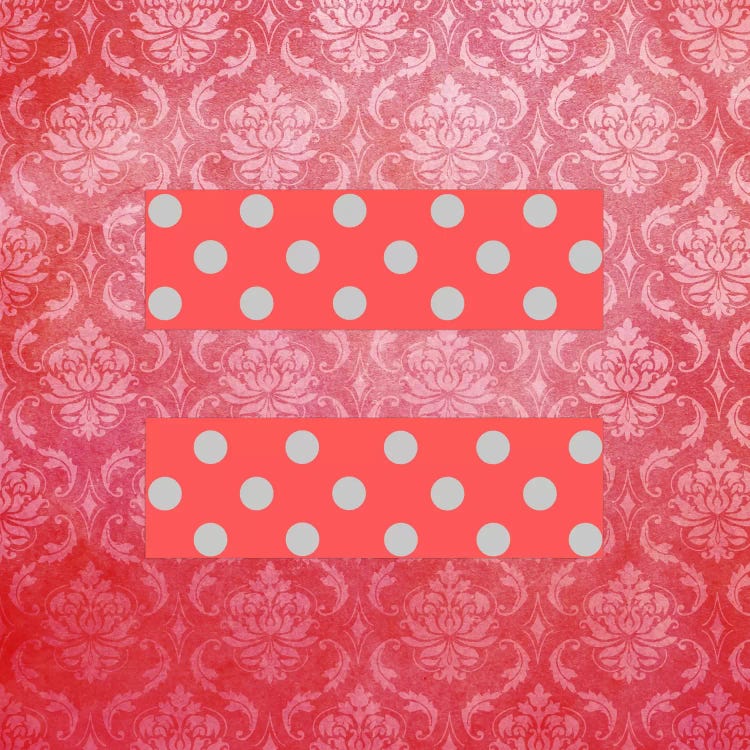 LGBT Human Rights & Equality Flag (Floral Damask Polka Dots) by iCanvas wall art