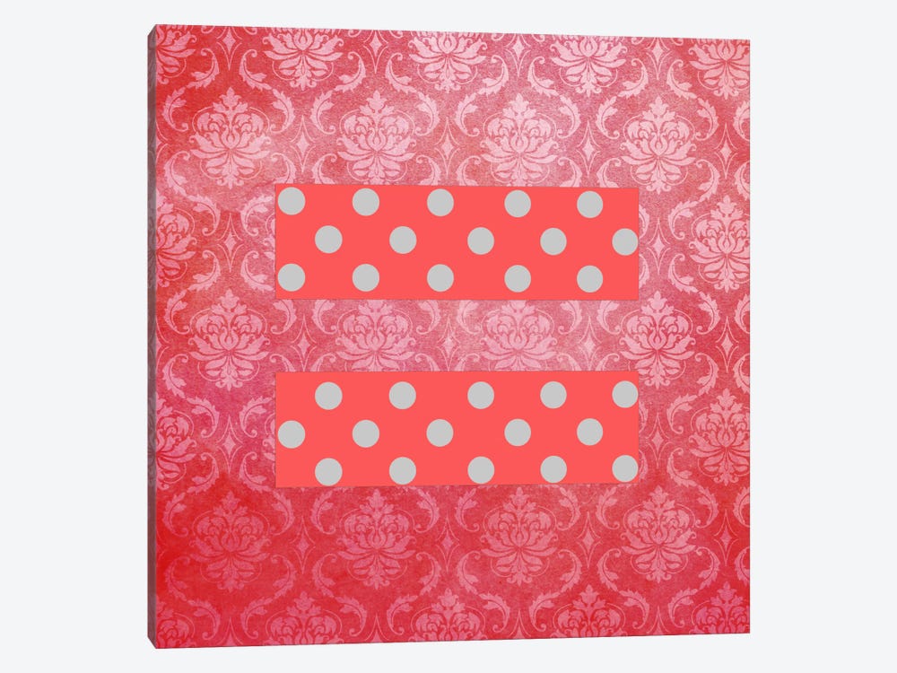 LGBT Human Rights & Equality Flag (Floral Damask Polka Dots) by iCanvas 1-piece Canvas Wall Art
