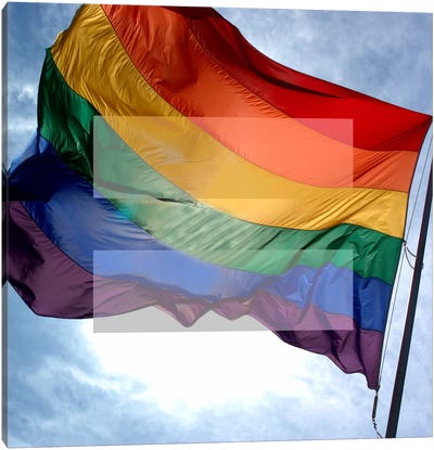 LGBT Human Rights & Equality Flag (Rainbow) I Canvas Art Print - LGBTQ+ Art
