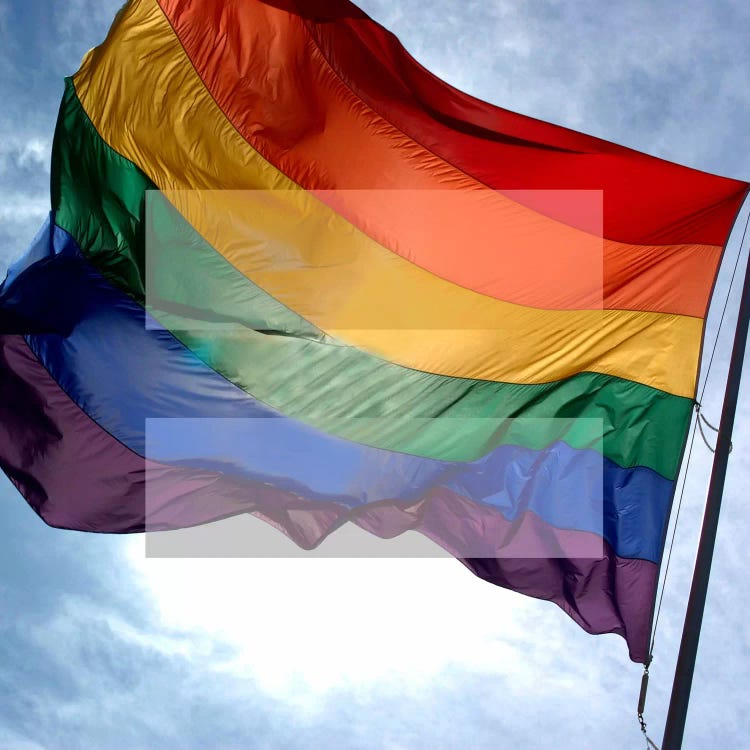 LGBT Human Rights & Equality Flag (Rainbow) I by iCanvas wall art