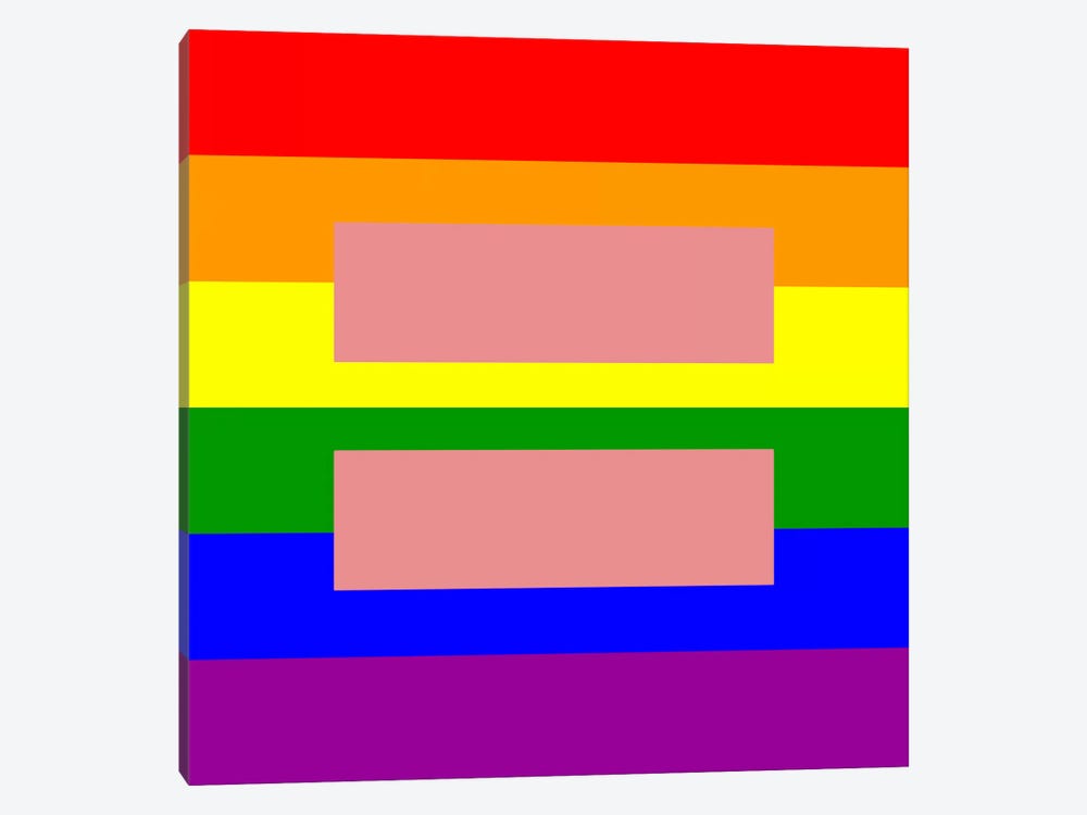 LGBT Human Rights & Equality Flag (Rainbow) II by iCanvas 1-piece Canvas Wall Art