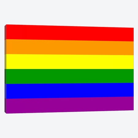 LGBT Rainbow Flag Canvas Print #FLG96} by iCanvas Canvas Artwork