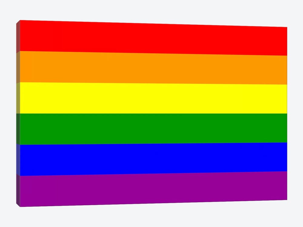 LGBT Rainbow Flag by iCanvas 1-piece Canvas Print