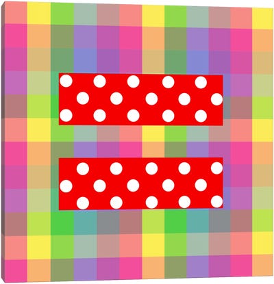 LGBT Human Rights & Equality Flag (Polka Dots) IV Canvas Art Print - Flags Collection