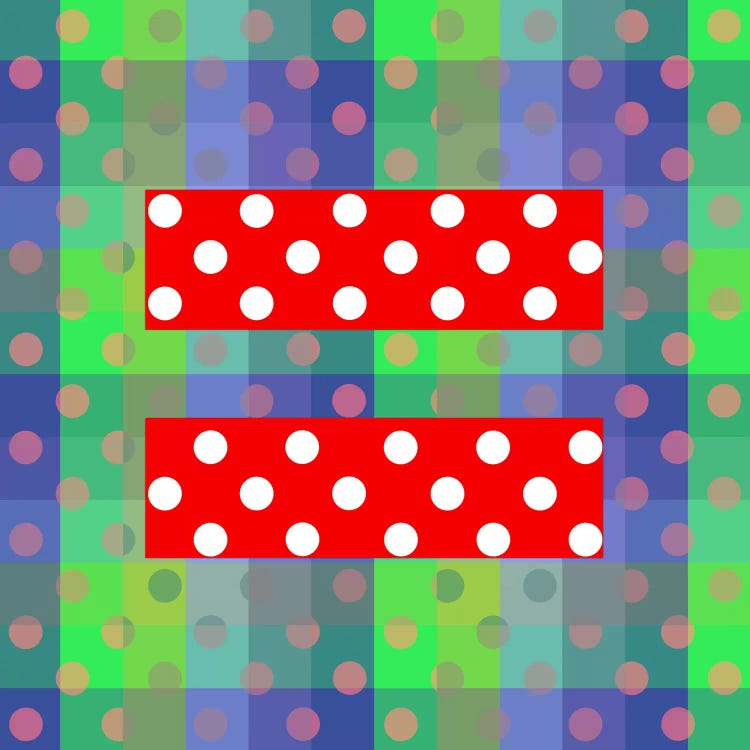 LGBT Human Rights & Equality Flag (Polka Dots) III by iCanvas wall art