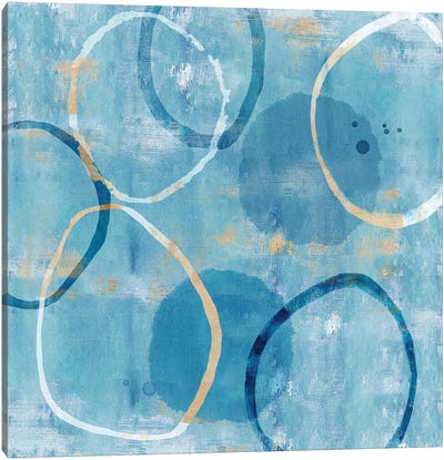 Floating Blue I Canvas Art Print - Flora Kouta