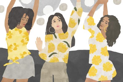 Sunshine Sistas by Flora Kouta multi panel art