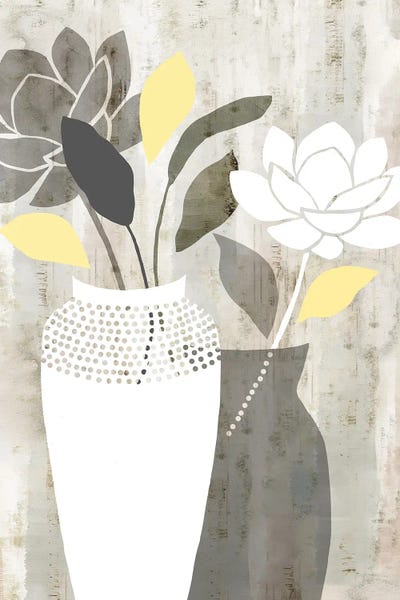Flora Kouta: Lemon Grey Still Life I by Flora Kouta