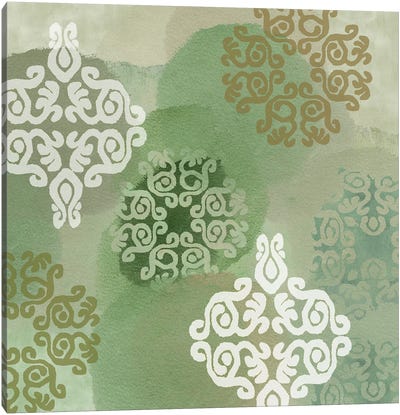Green Moroccan Decorative I Canvas Art Print - Moroccan Patterns