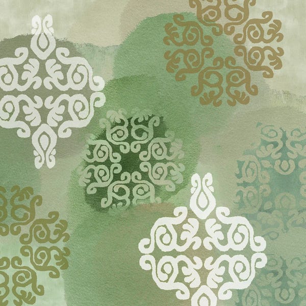 Flora Kouta: Green Moroccan Decorative I by Flora Kouta