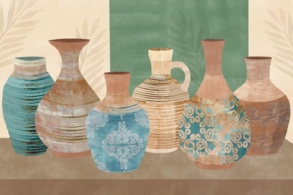 Moroccan: Earthenwared Pots IV by Flora Kouta