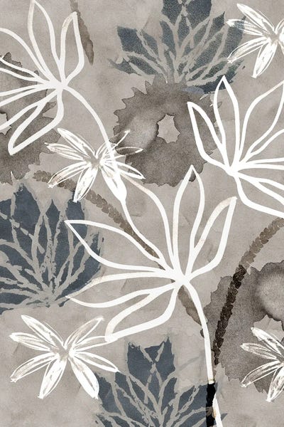 Flora Kouta: Monochrome Flowers IV by Flora Kouta