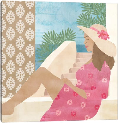 Mediterranean Holiday I Canvas Art Print - Flora Kouta
