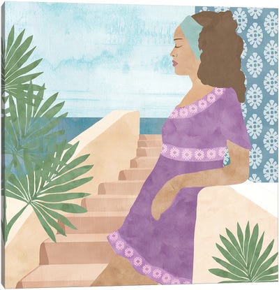 Mediterranean Holiday IV Canvas Art Print - Flora Kouta