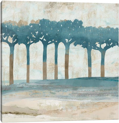 Trees At Dusk III Canvas Art Print - Flora Kouta