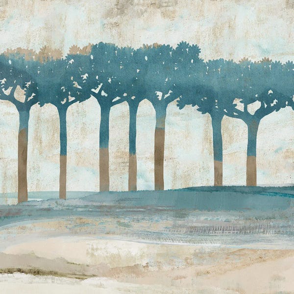 Flora Kouta: Trees At Dusk III by Flora Kouta