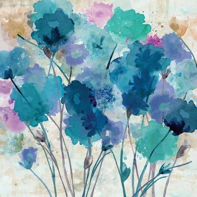 Wild Violets I by Flora Kouta framed wall art