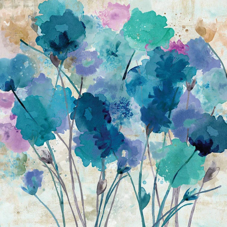 Wild Violets I by Flora Kouta wall art