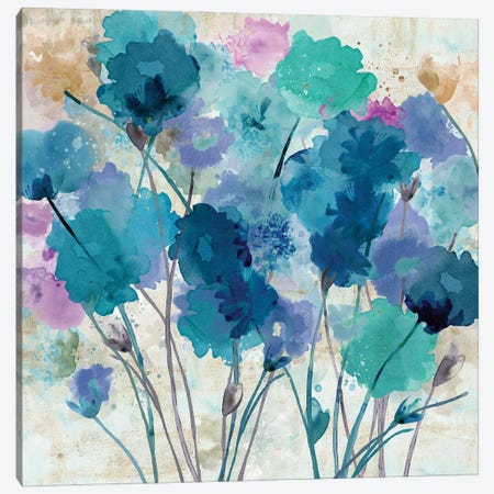 Wild Violets I Canvas Print #FLK170} by Flora Kouta Canvas Artwork
