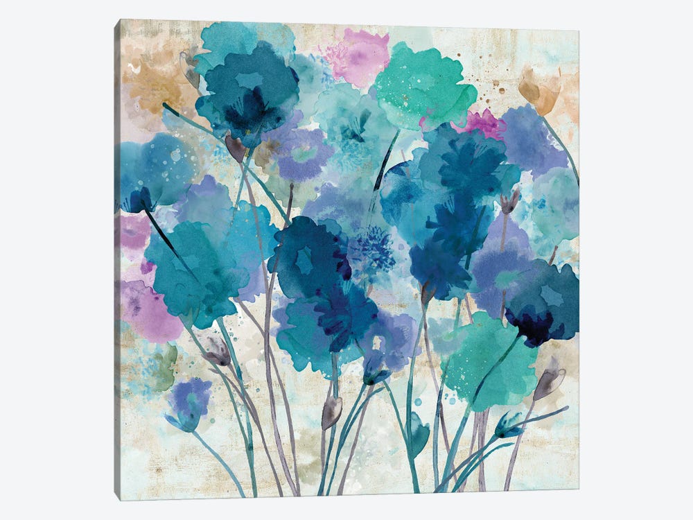 Wild Violets I by Flora Kouta 1-piece Canvas Print