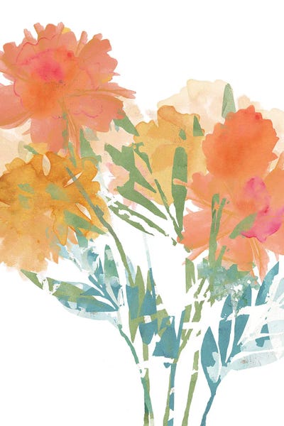 Poppies: Orange Poppies II by Flora Kouta