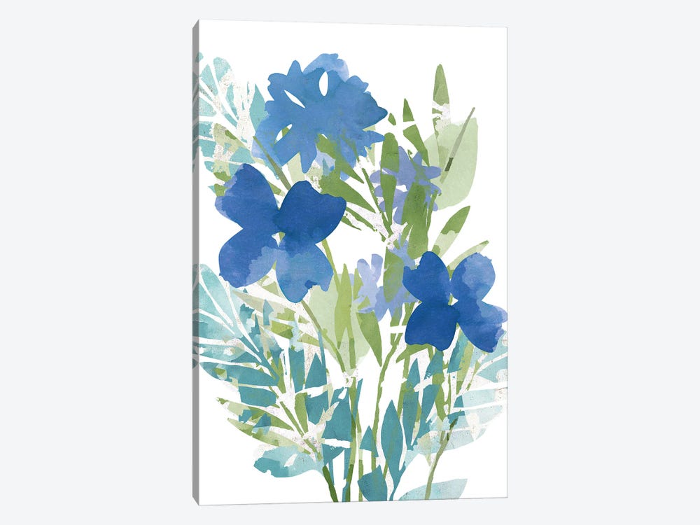 Blue Poppies I by Flora Kouta 1-piece Canvas Artwork