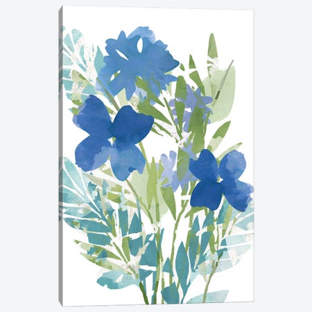 Blue Poppies I Canvas Print #FLK179} by Flora Kouta Canvas Artwork