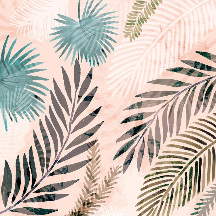 Vintage Palms III by Flora Kouta canvas print