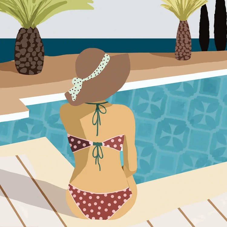 Pool Days III by Flora Kouta wall art